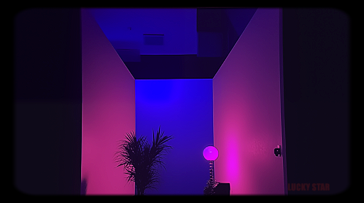 A synthesized room environment with vaporware inspired lighting.