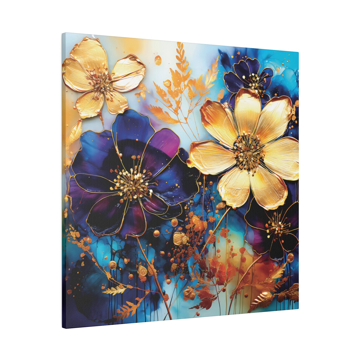 Mystic Petals Wrapped Canvas