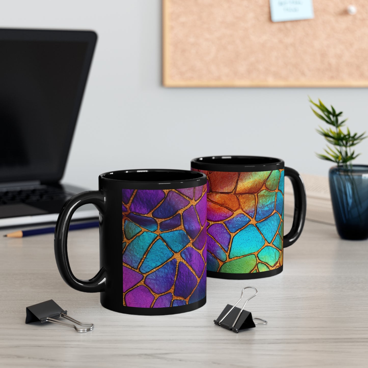 Dragon Scale Treasures 11oz Black Mug