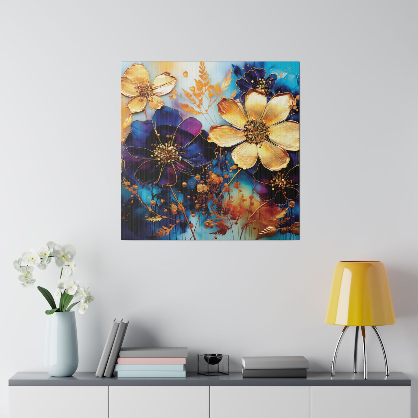 Mystic Petals Wrapped Canvas