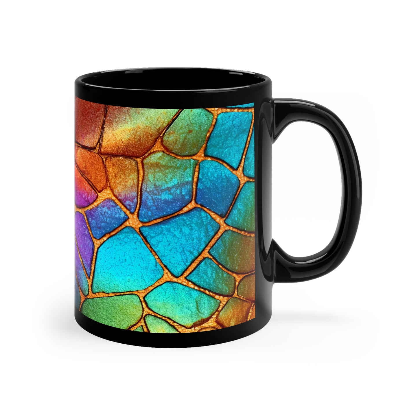 Dragon Scale Treasures 11oz Black Mug