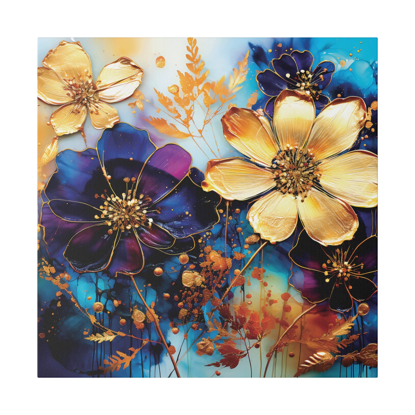 Mystic Petals Wrapped Canvas