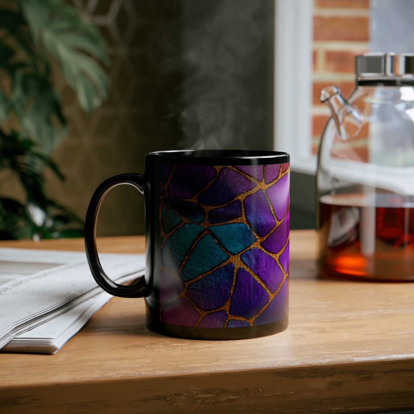 Dragon Scale Treasures 11oz Black Mug