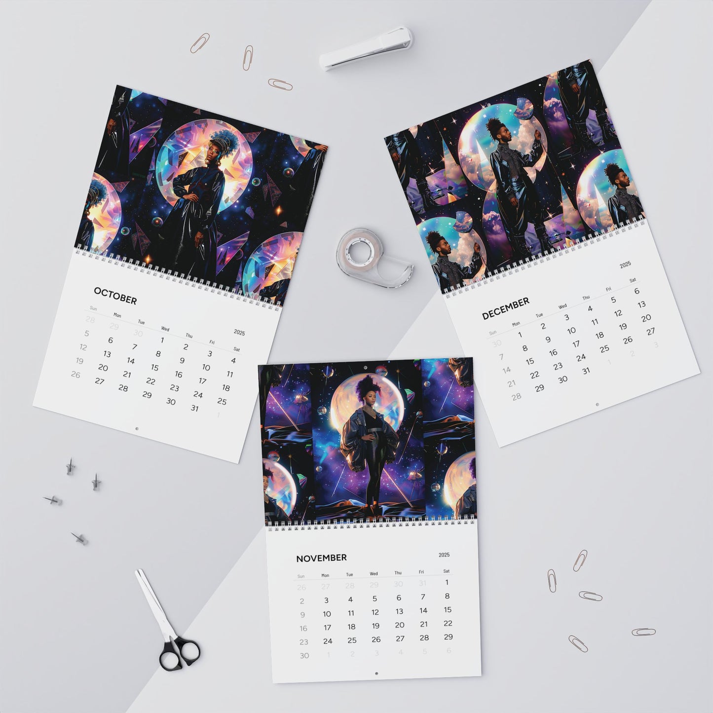 Dream Court Calendar Months featuring October, November, December