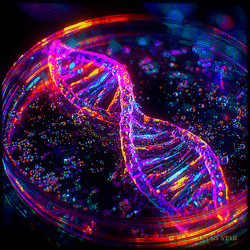A simulation of a double helix.