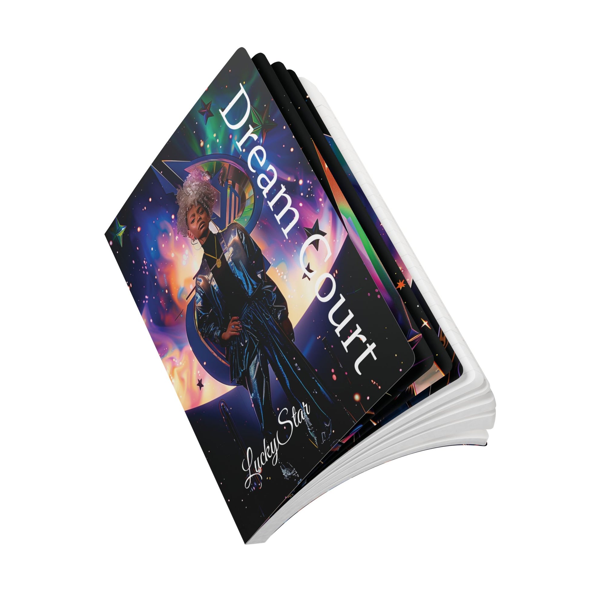 Angled view of the Dream Court Soft Cover Journal